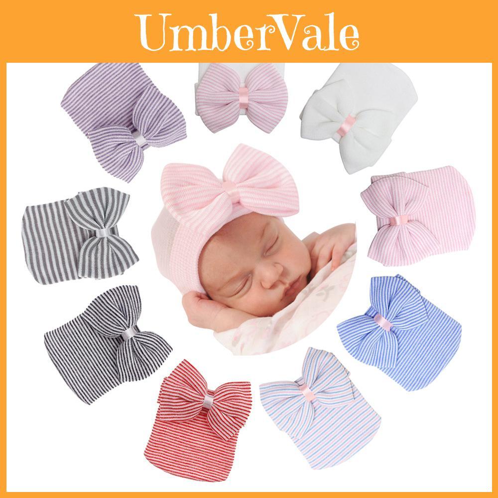 Adorable Newborn Baby Hat With Large Bow Stylish Knit Design For Spring And Autumn Seasons