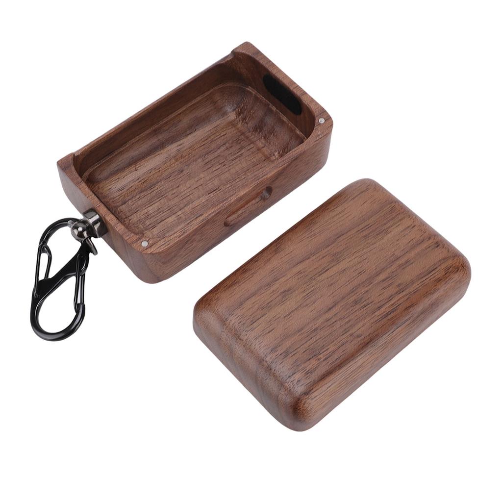 Wireless Earphones Case Fit for AMBEO SMART MOMENTUM 3rd 4th Wooden Storage Carry Cover Hand Polished Handcrafted Walnut Prevent Falls Bumps