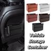 Leather Material Car Trash Bin Leatherette Material Seatback Hanging Organizer  Car Storage