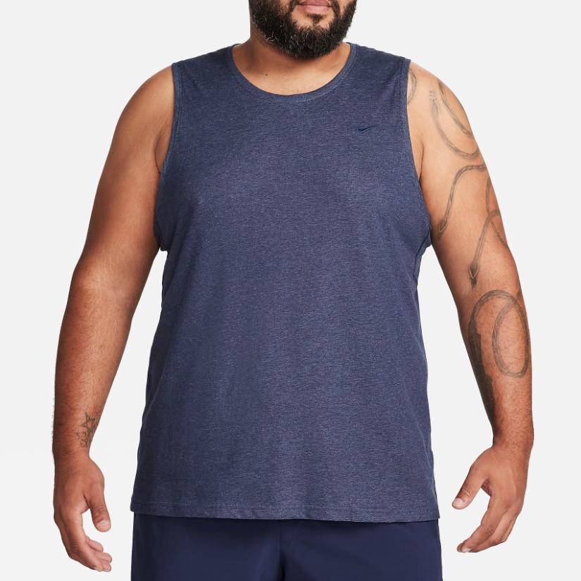 Nike Solid Color Fitted Logo Print Round Neck Sleeveless T-Shirt Men tops Gray DV9833-451