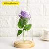 Wedding Birthday Valentine Day Present Eternal Rose Flower Vivid Luminous Ornament For Women Mom Girlfriend Wife Household Decoration