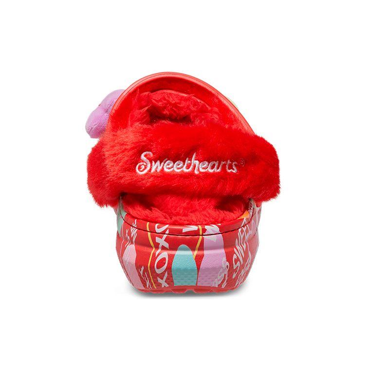 Sweethearts x Crocs Clog Classic Fur Valentines Day Unisex Sneakers Red 207741-610