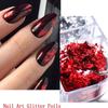 Aluminum Foil Nail Glitter Foils Holographic Sparkly Nail Sequins Ultra-Thin 3D Nail Charms Decorations for Women Girls