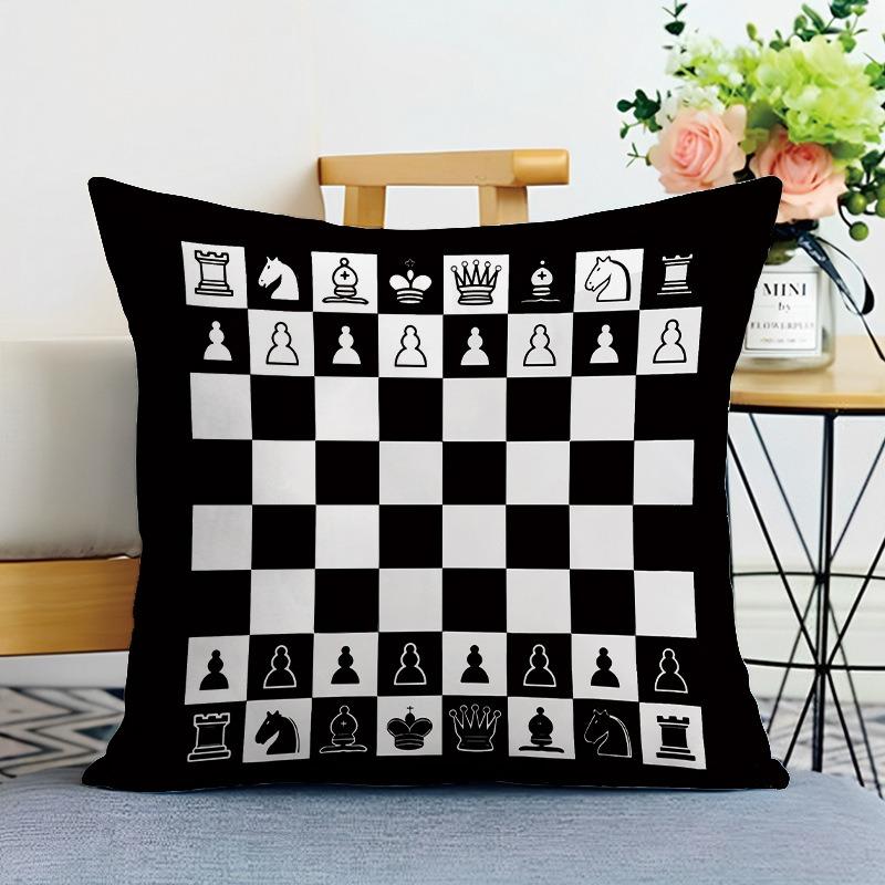 Black And White Ins Style Printed Decorative Pillowcase Bedroom Living Room Square Cushion Pillowcase