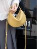 Korean Style 2025 Women's Genuine Leather Dumpling Shoulder Handbag