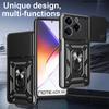 Slide Lens Funda for Infinix Note 40X 5G Case for Infinix Smart 8 Plus Hot 40i 40 Pro 4G Armor Case Magnetic Ring Stand Cover