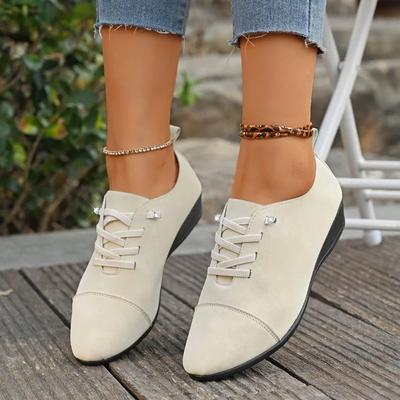 2025 New Hot Sale Loafers Women's High Heels Plus Size Wedges Lace Up Pumps Outdoor Casual Office & Career Shoes Female Zapatos