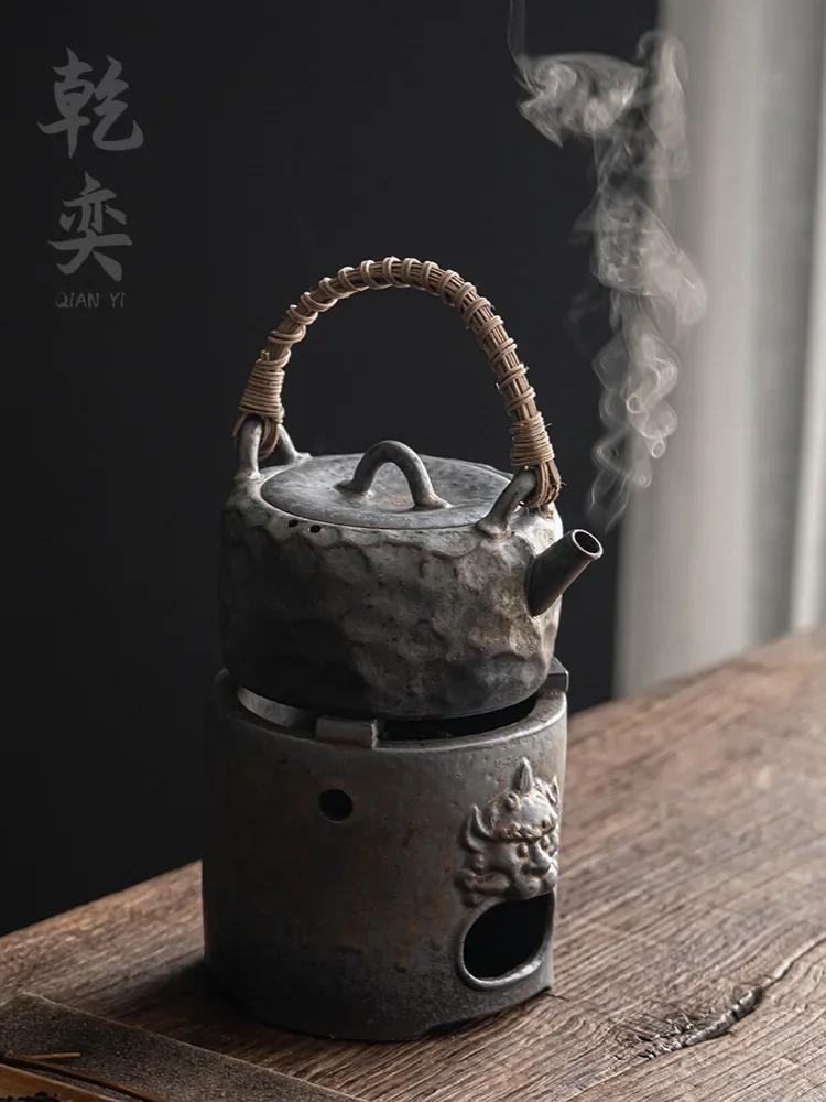 Stoneware Charcoal Stove Tea Brewing Pot Single Japanese Teapot Household Kung Fu Tea Teaware Large Capacity Tea Making Device