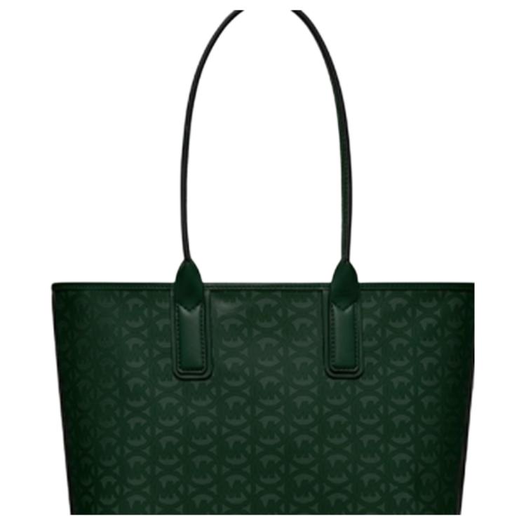 Michael Kors Jodie Letter Logo Vintage Casual Commuter Large Capacity Tote Bag Women tote Dark-Green 35F1S2JT2C-305