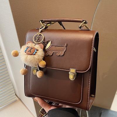 Vintage High-End Backpack Women'S Fashion Backpack Design Sense School Bag College Student Travel Handbag