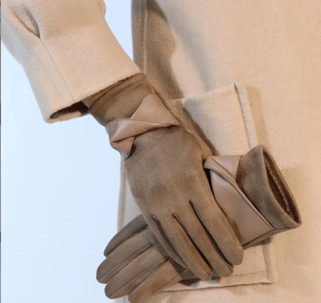 Women's Wool Lined Fleece Gloves For Winter Warmth