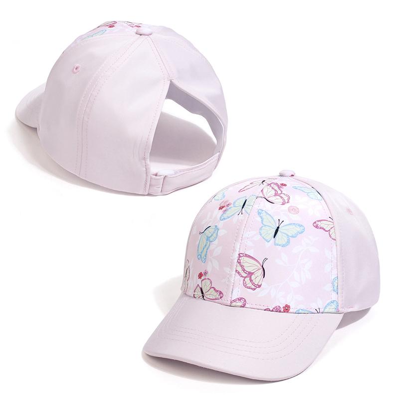 Baby Baseball Cap Girls Ponytail Sun Hats Peaked Caps For Kids 3-10 Years Adjustable Hats Students Outdoor Sports Bonnet Caps
