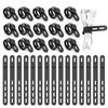 30Pc Elastic Silicone Cable Ties Soft Adjustable Cable Straps Cord Bundle Organizer Wrap Reusable Wire Management W/ Lock Buckle