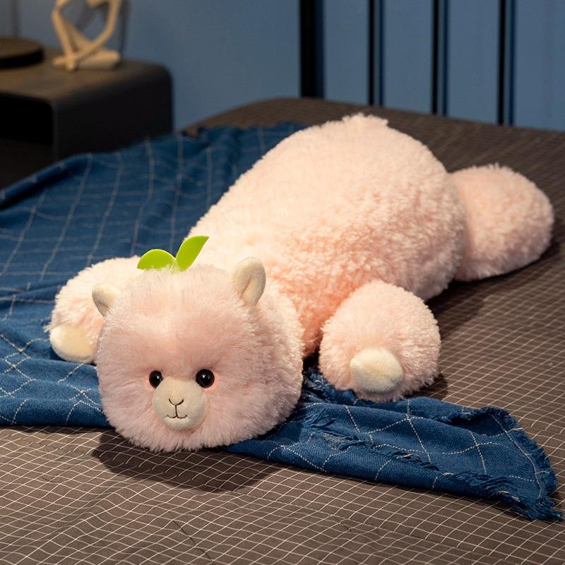 Sleeping Alpaca Doll Sleeping Plush Toy Alpaca Cute Lamb Children's Doll Doll Bed Ornament Gift