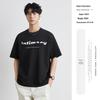 Yizhi Men's Summer 2025 European & American Heavyweight Letter Print Short-Sleeved T-Shirt