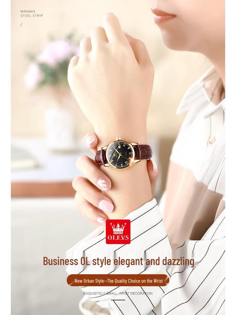 Celebrity Endorsed Women's Dual Calendar Waterproof Quartz Watch