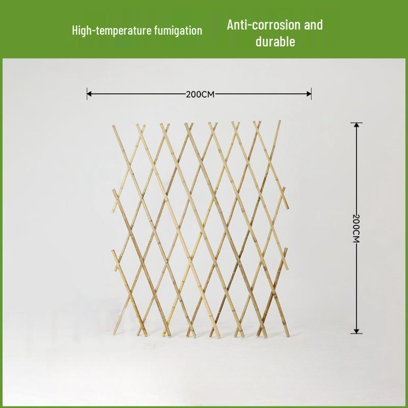 Expandable Bamboo Fence Panel for Outdoor Patio and Garden – Anti-Corrosion Support Pole for Landscaping and Partitioning.