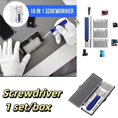 Magnetic Design Multi-Function Screwdriver Set Non-Slip Handle Ergonomic Grip Portable Repair Tool Compact Size