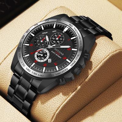 Fashion Business Herrenuhr Herren Quarzuhr Edelstahluhr Großes Zifferblatt Uhr Casual Herrenuhr Sportuhr Kalenderuhr