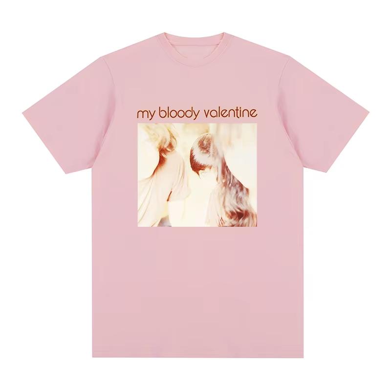 Men's & Women's New Vintage T‑Shirt with My Bloody Valentine and Slowdive Shoegaze Rock Band Graphic Print Women And Men T-shirt