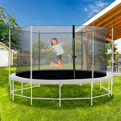 Trampoline Safety Enclosure Net with Zip and Buckle Flex Net Replacement Net Accessories for Trampoline from 8ft To 12ft In