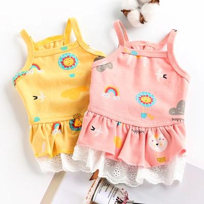 Dog Dress Summer Dress Thin Pet Dog Summer Small Dog Teddy Cat Sling Princess Skirt Pet Clothes Dog Accessories Cat Dress