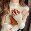 Half High Neck Sweater for Women In Autumn and Winter Mid Neck Base Knitted Sweater Pullover Top