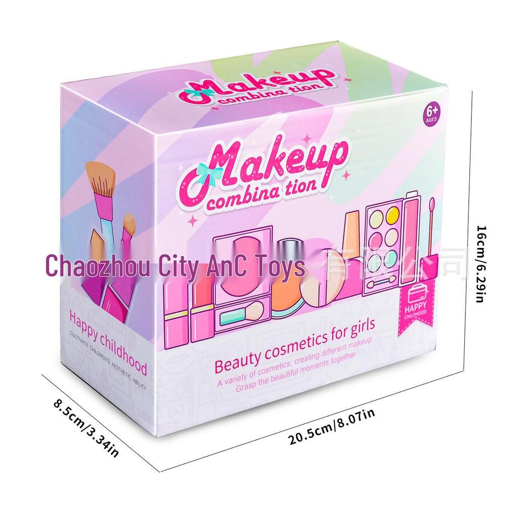 Zestaw do makijażu dla dzieci – Zestaw do odgrywania ról księżniczki – Kolorowe akcesoria kosmetyczne i torebka na toaletkę