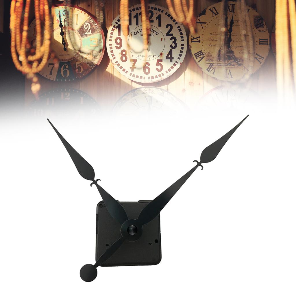 Quartz DIY Wall Clock Movement Mechanism Battery Operated DIY Repair Parts Replacement Long Spade Hands