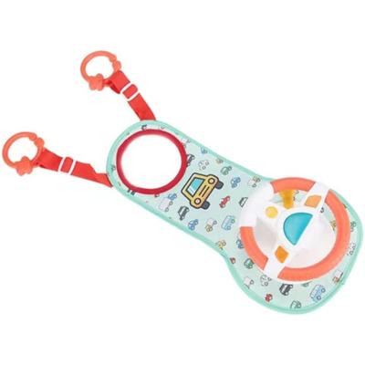 Activity Game Children's Steering Wheel for Car,Mirror Seat Car Toy Steering Wheel Toy for Babies Clay Rustling Baby Play Matte Entertainment Car Trip