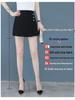 Women's High-Waisted Black A-Line Culottes: Spring/Summer 2026 Versatile Wide-Leg Casual Shorts.