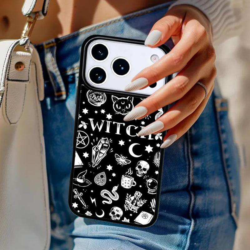 Occult Witchcraft Moon Gothic Witch Phone Case For iPhone 17 Air 14 15 13 12 Max Cover For Apple 16e 11 Pro Max Plus Coque