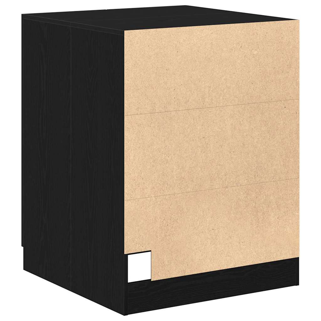 Mobile per Lavatrice Effetto Rovere Nero Truciolato