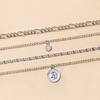 Women Necklace Multi-layered Coin Pendant Thick Hollow Chain Adjustable Length Electroplated Hip Hop Club Party Punk Neck Jewelry