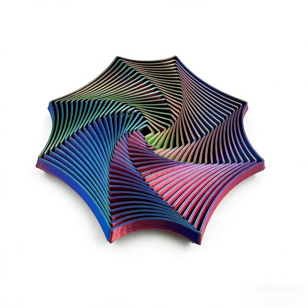 8.5Cm Octagonal Whirling Spiral Fidget Toy Colorful Sensory Relax Antistress Fidget Toy For Adhd/Autism Stress & Anxiety Relief