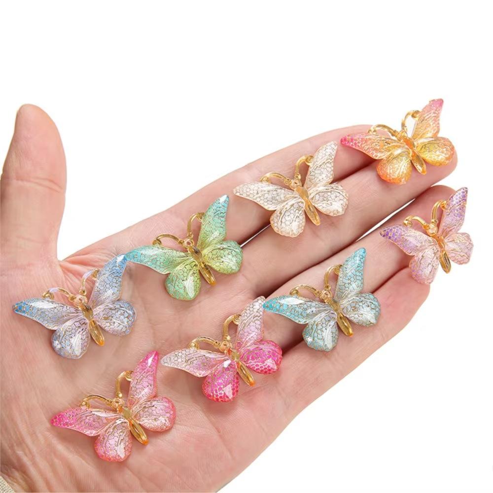 5PCS Colorful Gradient Three-Dimensional Butterfly Hair Clip, Sweet And Fairy Girl Headband, Cute Girl Heart Hair Clip