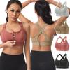 High-Elasticity Shockproof Sports Bra with Front Zipper, Plus Size, Anti-Sagging, Beautiful Back Design