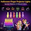 24Pcs Halloween Led Finger Lights Neon Party Favors Glow In The Dark Rave Party Supplies Goodie Bag Stuffers Box Prizes