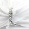 Platinum Plated Silver 12 .4ctw 18cm Length 4mm F Near Colorless Moissanite Tennis Bracelet For Women