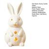 Easter Bunny Candle Holder Cute Bunny Resin Statue with LED Light White Bunny Figurine Rustic Table Centerpiece for Home Spring Decor