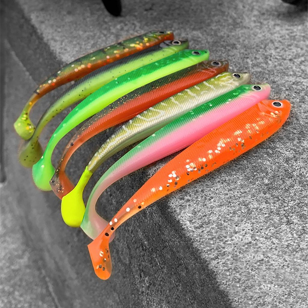 8Pcs Soft Fishing Lures 7.5cm 2.5g Artificial Baits Paddle Tail Swimbaits Fishing Lure for Bass Trout T Tail Baits