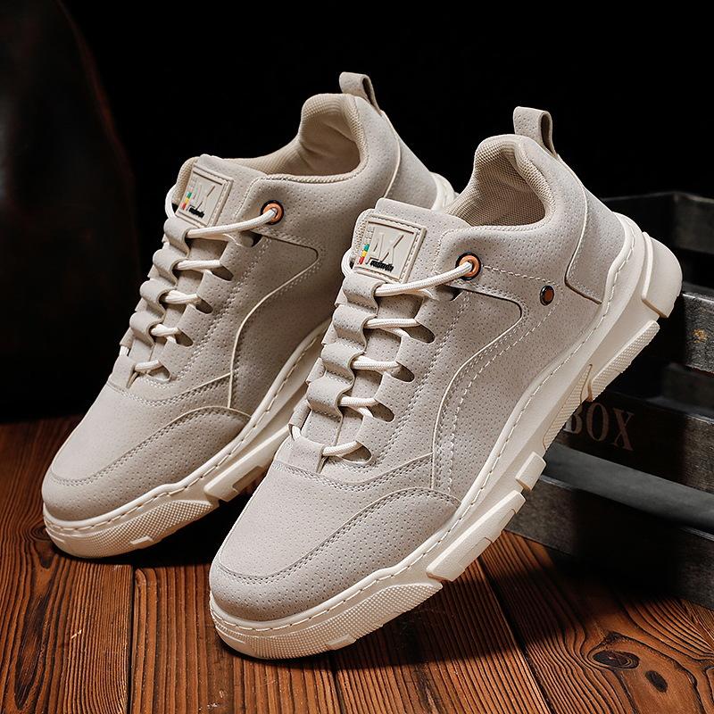 Winter Platform Boots Men Black Work Shoes Outdoor Sport Leather Low Top shoes Boot Fashion Running Shoe for Men 2024