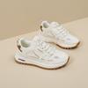 Women's Leather Surface Running Shoes, Spring 2026 - Versatile Casual & Athletic Footwear, Forrest Gump Style, Dad Shoe Design.