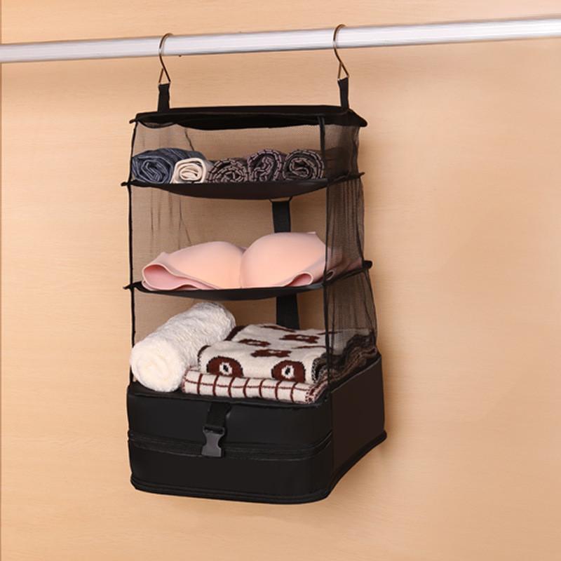 Modern Minimalist Hanging Travel Organizer For Bedroom Closet Storage Bag With Multiple Compartments