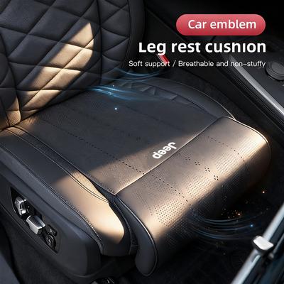 Leather Car Seat Extender Cushion Memory Foam Knee Pad Protector Mat For Renegade Wagoneer Avenger Recon Wrangler JK Gladia