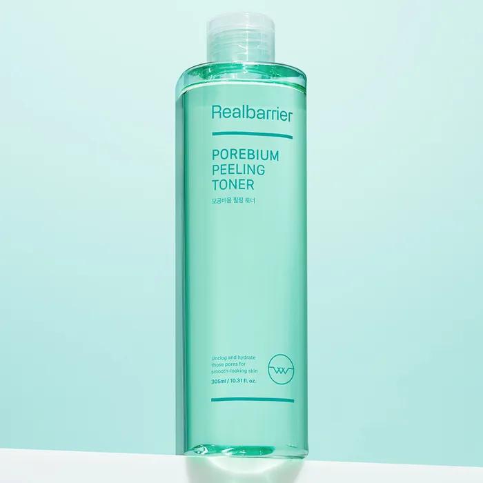 Real Barrier Pore Clearing Peeling Toner 305ml [GIFT] (Random) Cream 10ml x 2