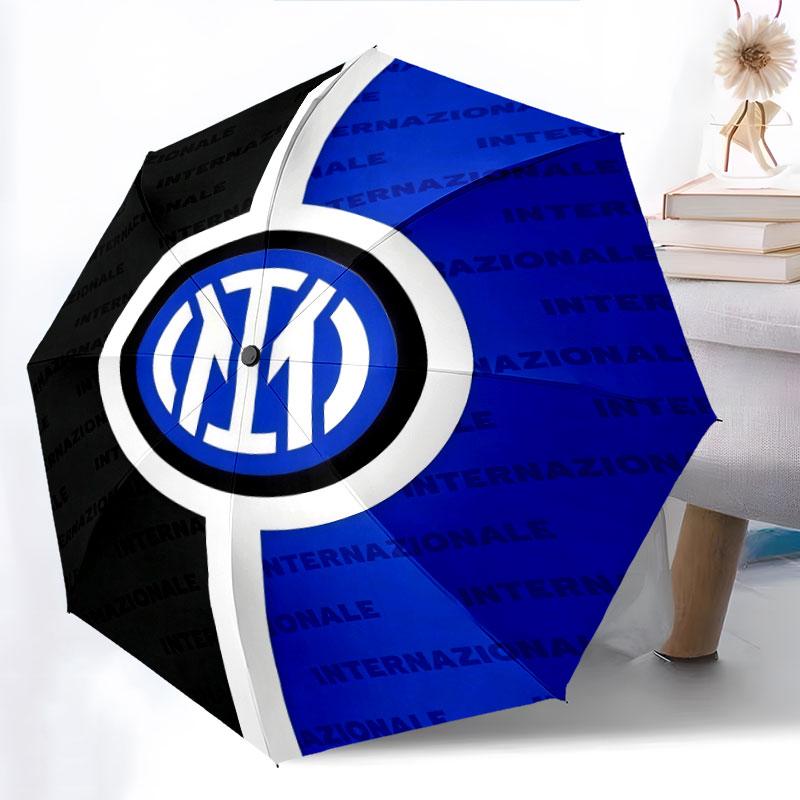 Inter Milan, Automatic Folding Umbrella, Portable and Foldable Design, 8 Ribs, a Christmas or Birthday Gift.