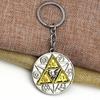 The Legend of Zeldas Pendant Keyring for Men Women Vintage Triforce Triangle Amulet Key Chain Cosplay Party Jewelry Gifts
