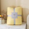 Japanese Striped Flannel Fleece Blanket - Solid & Snowflake Velvet, Customizable Office Air Conditioning Blanket