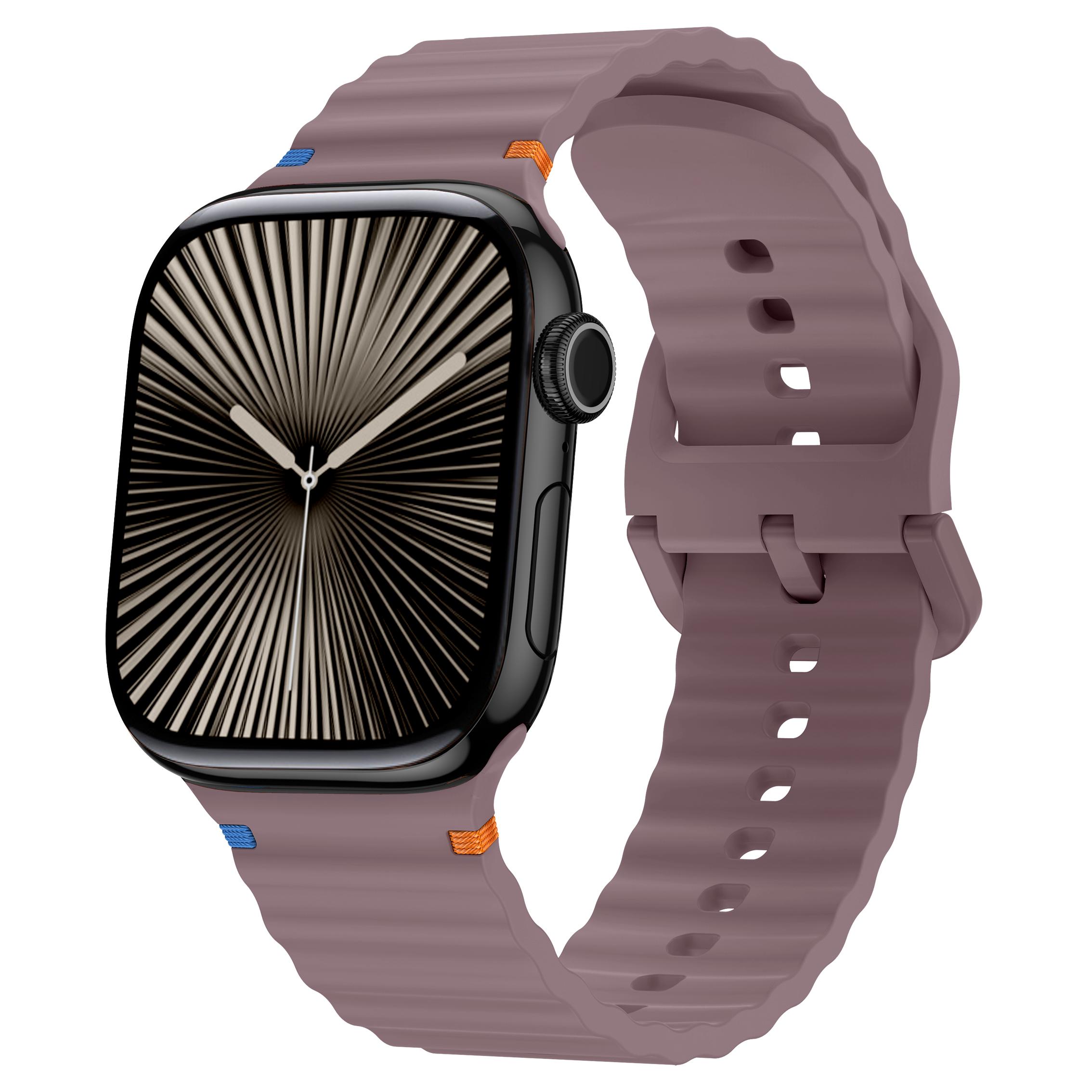 

Wave Stitched Silicone Strap For Apple Watch 11 10 46mm 42mm Ultra 3/2 49mm Bracelet Belt iWatch 9 8 7 6 SE 45mm 41mm 44mm Band 44mm 45mm 46mm 49mm